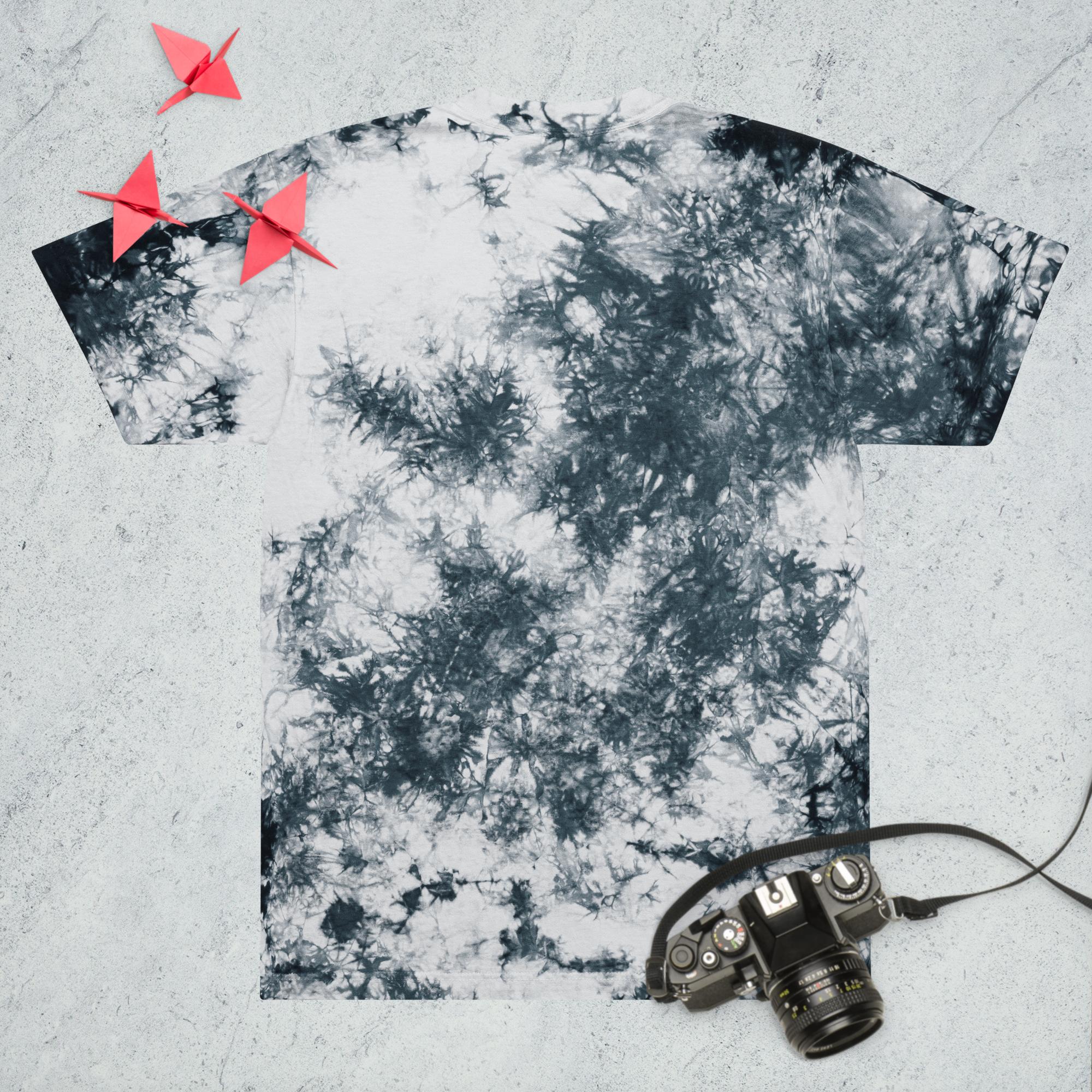 TigerLegacy oversized tie-dye tee, Black/White colorway, back