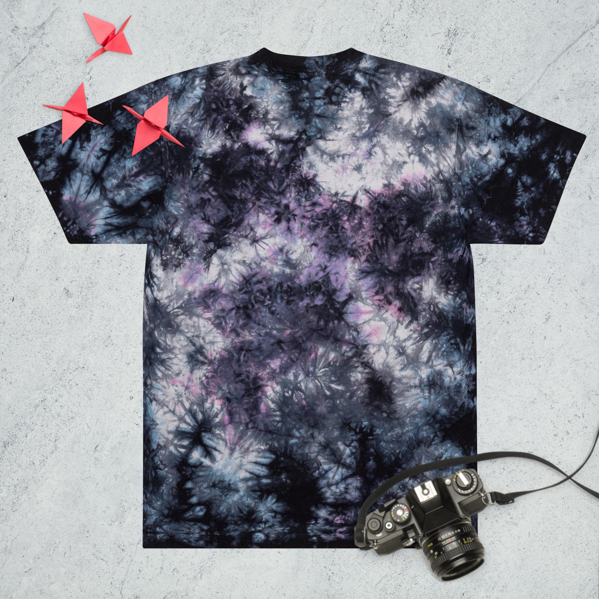 TigerLegacy oversized tie-dye tee, Milky Way colorway, back