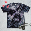 TigerLegacy oversized tie-dye tee, Milky Way colorway, front
